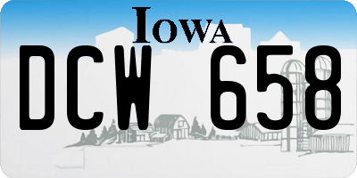 IA license plate DCW658