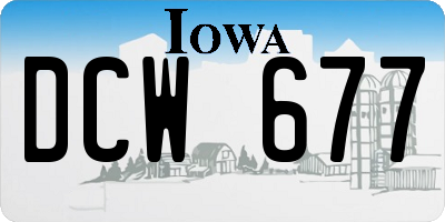 IA license plate DCW677