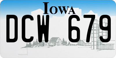 IA license plate DCW679