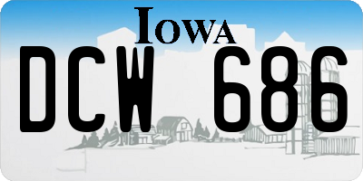 IA license plate DCW686