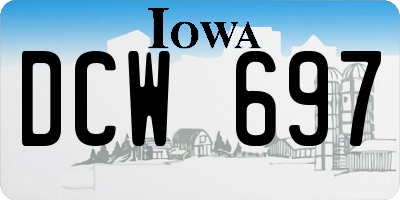 IA license plate DCW697
