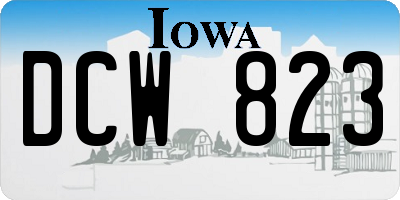 IA license plate DCW823