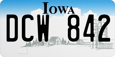 IA license plate DCW842