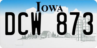 IA license plate DCW873