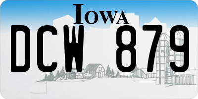 IA license plate DCW879