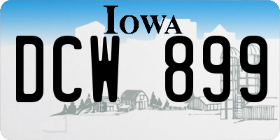 IA license plate DCW899