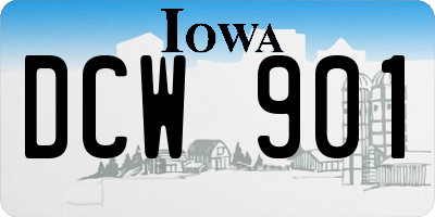 IA license plate DCW901