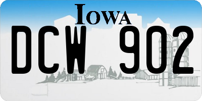 IA license plate DCW902