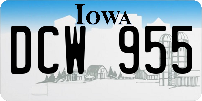 IA license plate DCW955