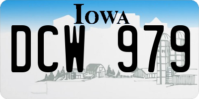 IA license plate DCW979