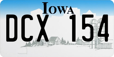 IA license plate DCX154
