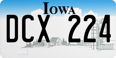 IA license plate DCX224