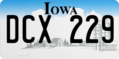 IA license plate DCX229