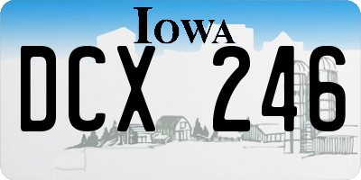 IA license plate DCX246