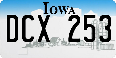 IA license plate DCX253