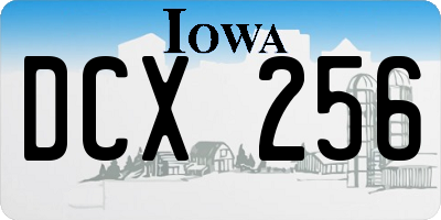 IA license plate DCX256