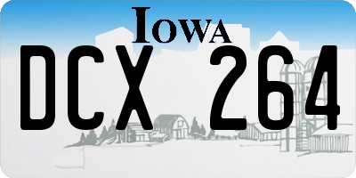 IA license plate DCX264