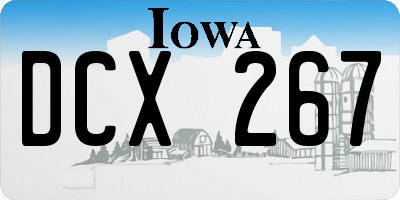 IA license plate DCX267