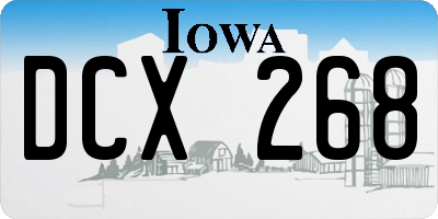 IA license plate DCX268