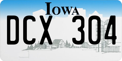 IA license plate DCX304