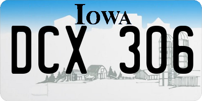 IA license plate DCX306