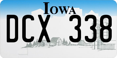 IA license plate DCX338