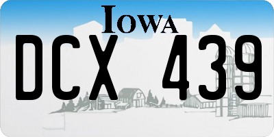IA license plate DCX439