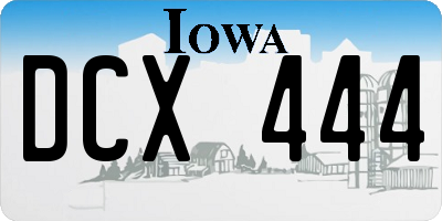 IA license plate DCX444