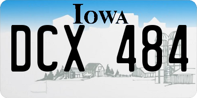 IA license plate DCX484