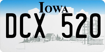 IA license plate DCX520