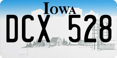 IA license plate DCX528