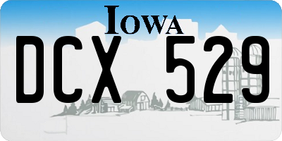 IA license plate DCX529