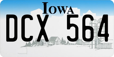 IA license plate DCX564
