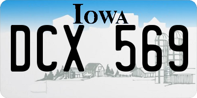 IA license plate DCX569
