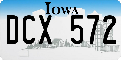 IA license plate DCX572