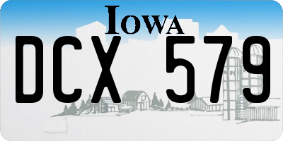 IA license plate DCX579