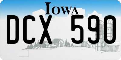 IA license plate DCX590