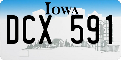 IA license plate DCX591