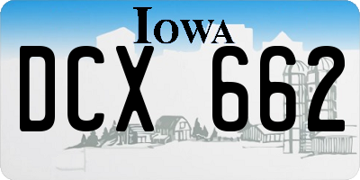 IA license plate DCX662