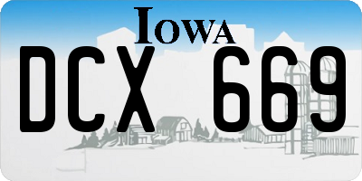 IA license plate DCX669