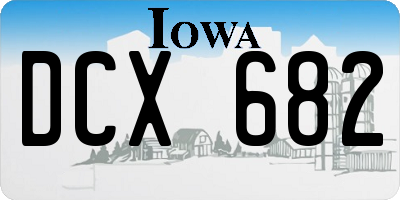 IA license plate DCX682