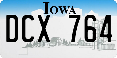 IA license plate DCX764