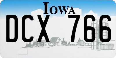 IA license plate DCX766