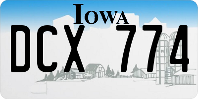 IA license plate DCX774