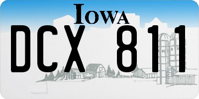 IA license plate DCX811