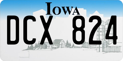 IA license plate DCX824
