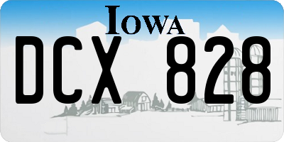 IA license plate DCX828