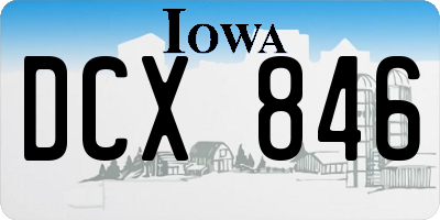 IA license plate DCX846