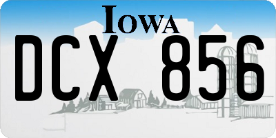 IA license plate DCX856