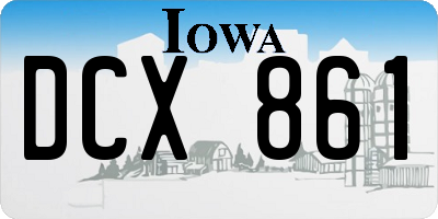 IA license plate DCX861